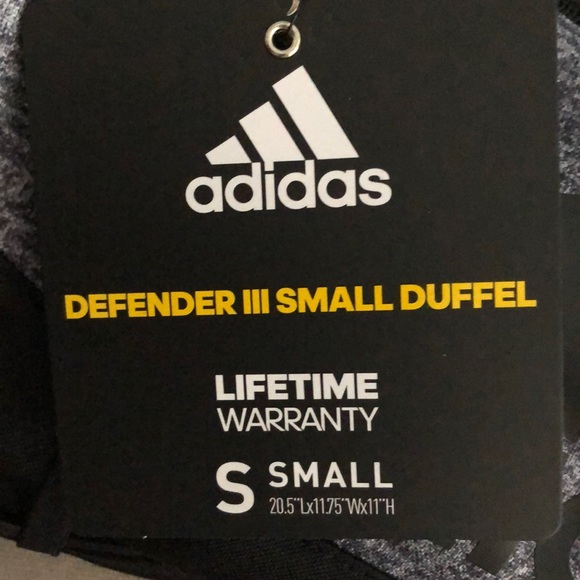 Adidas DEFENDER III Small Duffel Bag 5889 NWT - Picture 5 of 5
